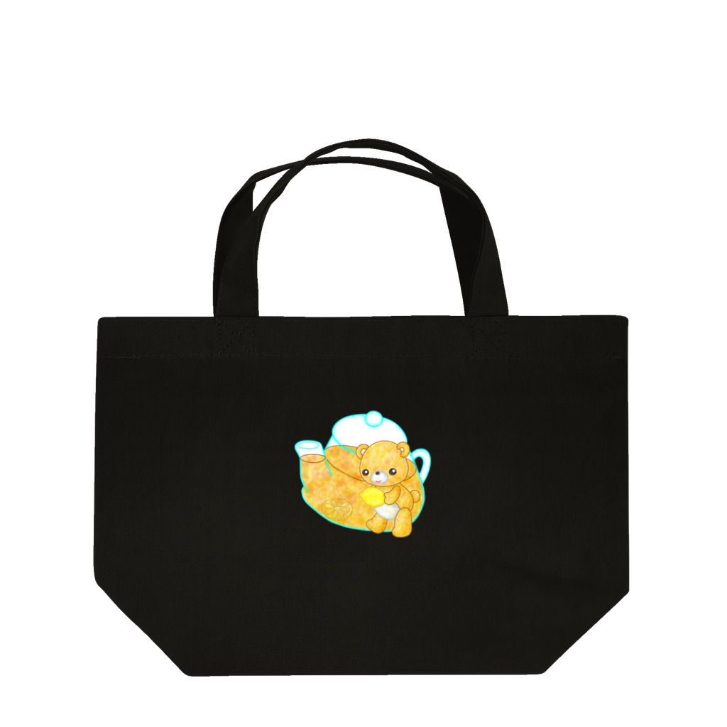 satoayaのアニマルカフェのドリンクマ　レモンティー Lunch Tote Bag