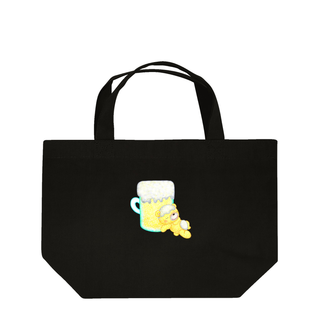 satoayaのアニマルカフェのドリンクマ　ビールクマ Lunch Tote Bag