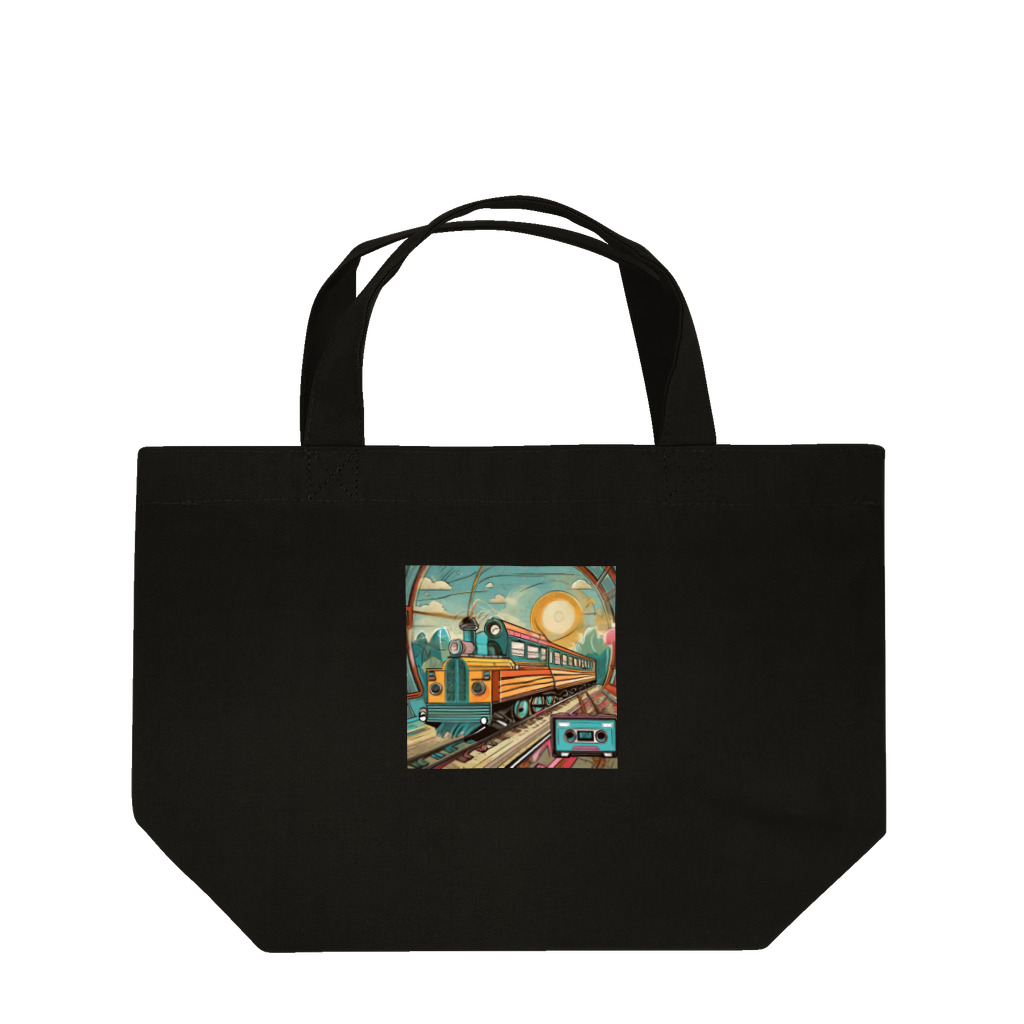 のんびりアート工房のレトロファッション Lunch Tote Bag