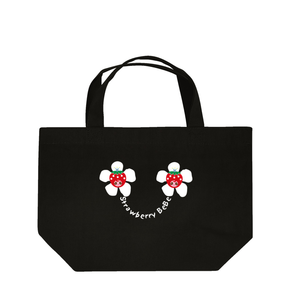 Illustrator Moca&Ram shopのいちごのお姫さまStrawberry BeBe🍓ストロベリーべべ Lunch Tote Bag