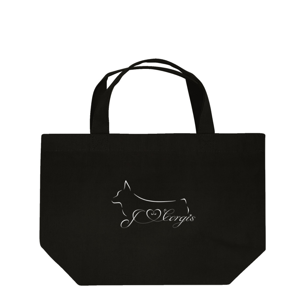 ORCATのI Love Corgis （ロゴホワイト） ランチトートバッグ