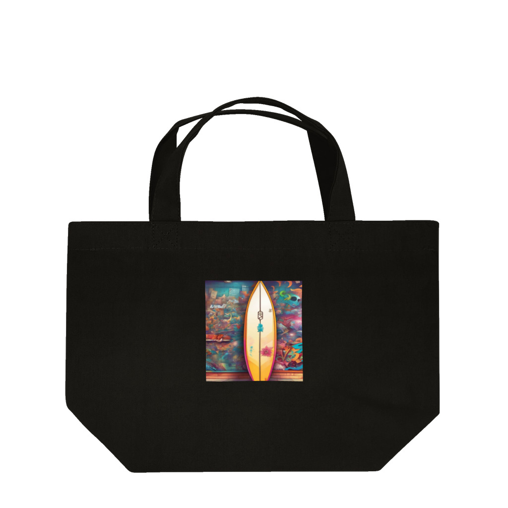 LOCO_のサーフボードのプリントグッズ Lunch Tote Bag