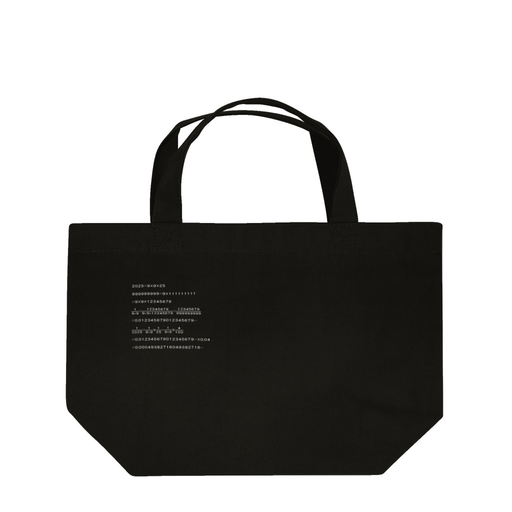 Otto Cohenの分母２０２５の分数と循環小数 Lunch Tote Bag