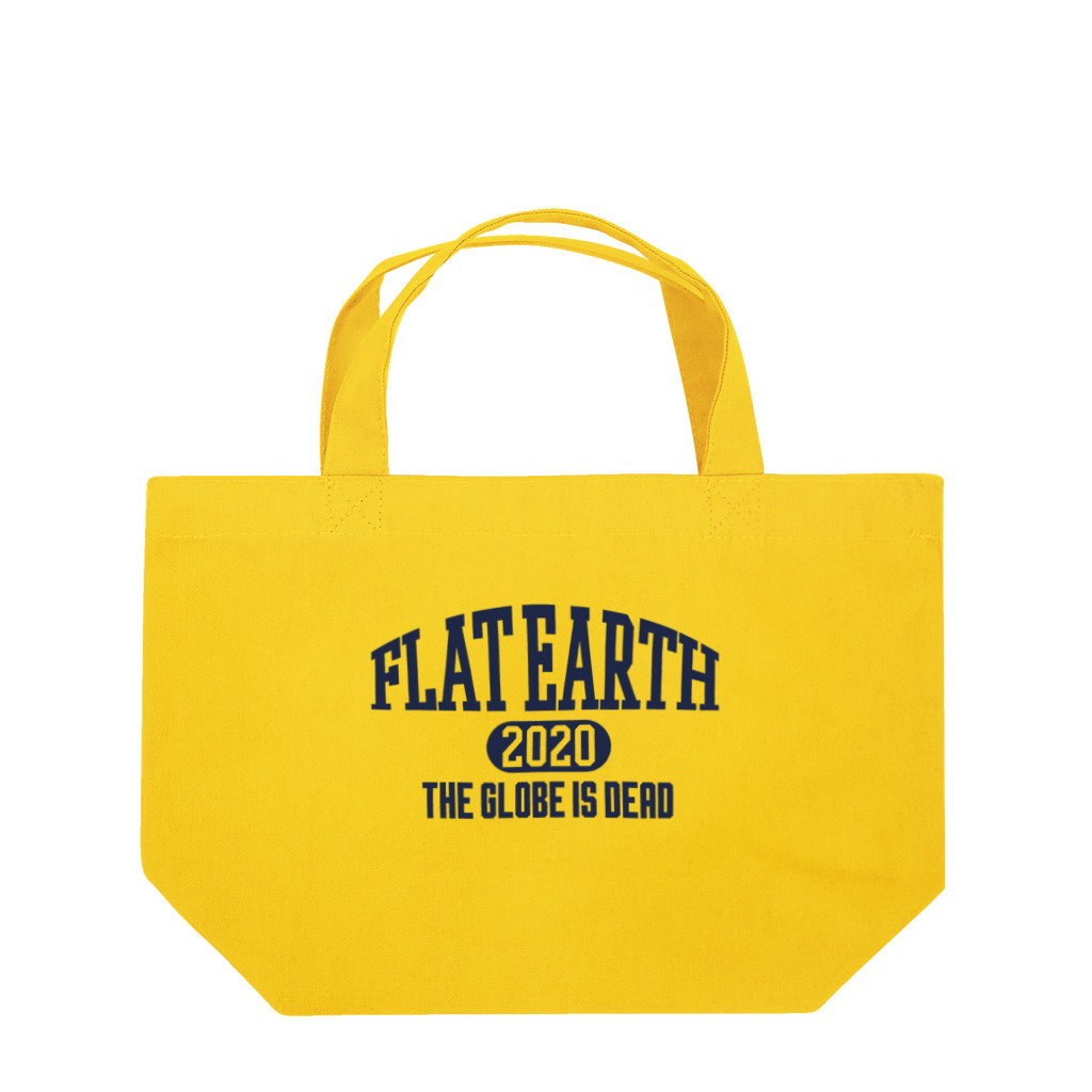 Mappila SHOPのカレッジ風(ネイビー)　フラットアース FLATEARTH Lunch Tote Bag