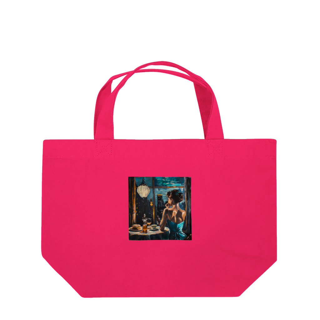 AQUAMETAVERSEの夕暮れ・寛ぎの時間　Tomoe bb 2712 Lunch Tote Bag