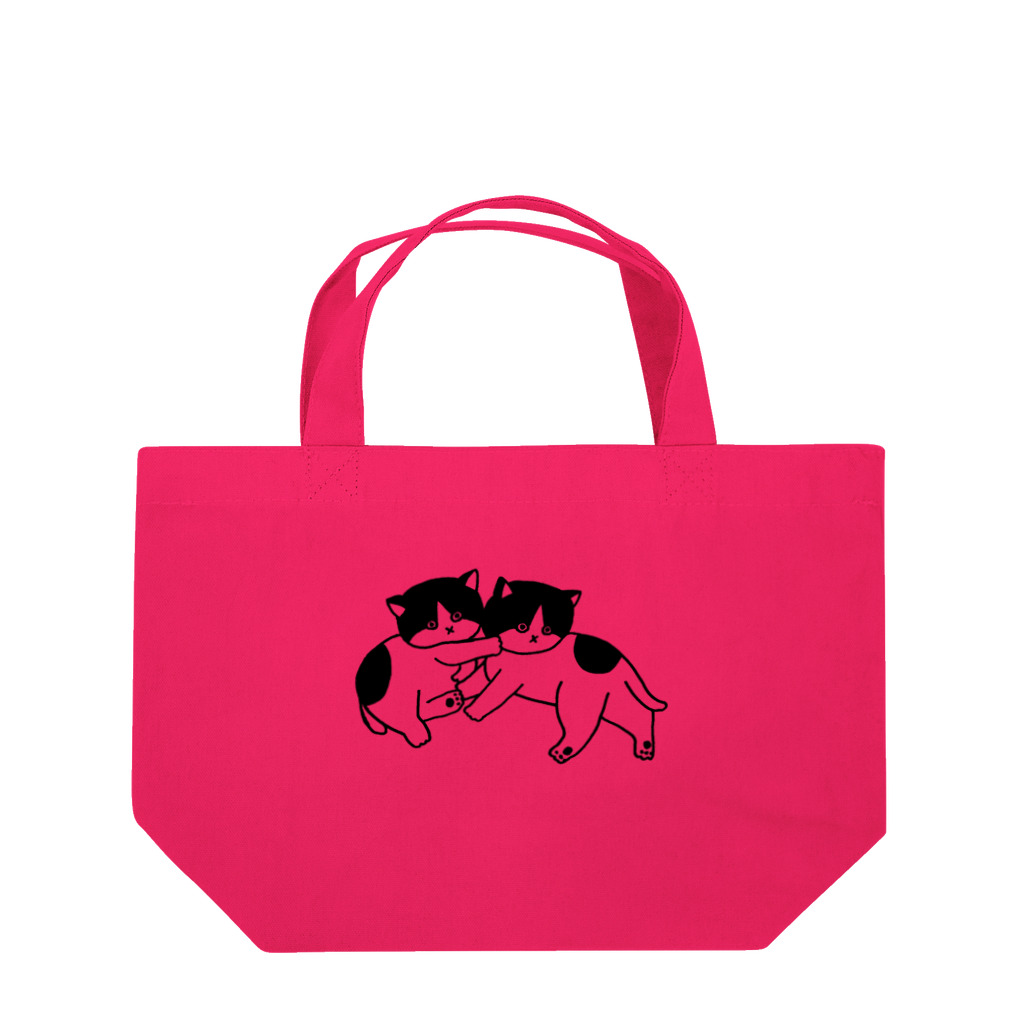 とつこまのお店屋さんの虚無猫の双子（じゃれ合い）（線画） Lunch Tote Bag