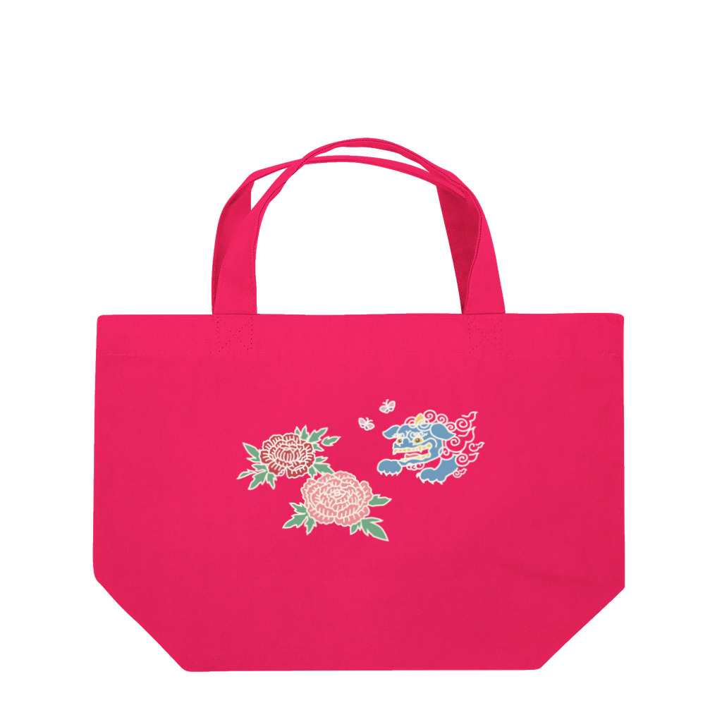 nanaqsaの獅子と牡丹 Lunch Tote Bag