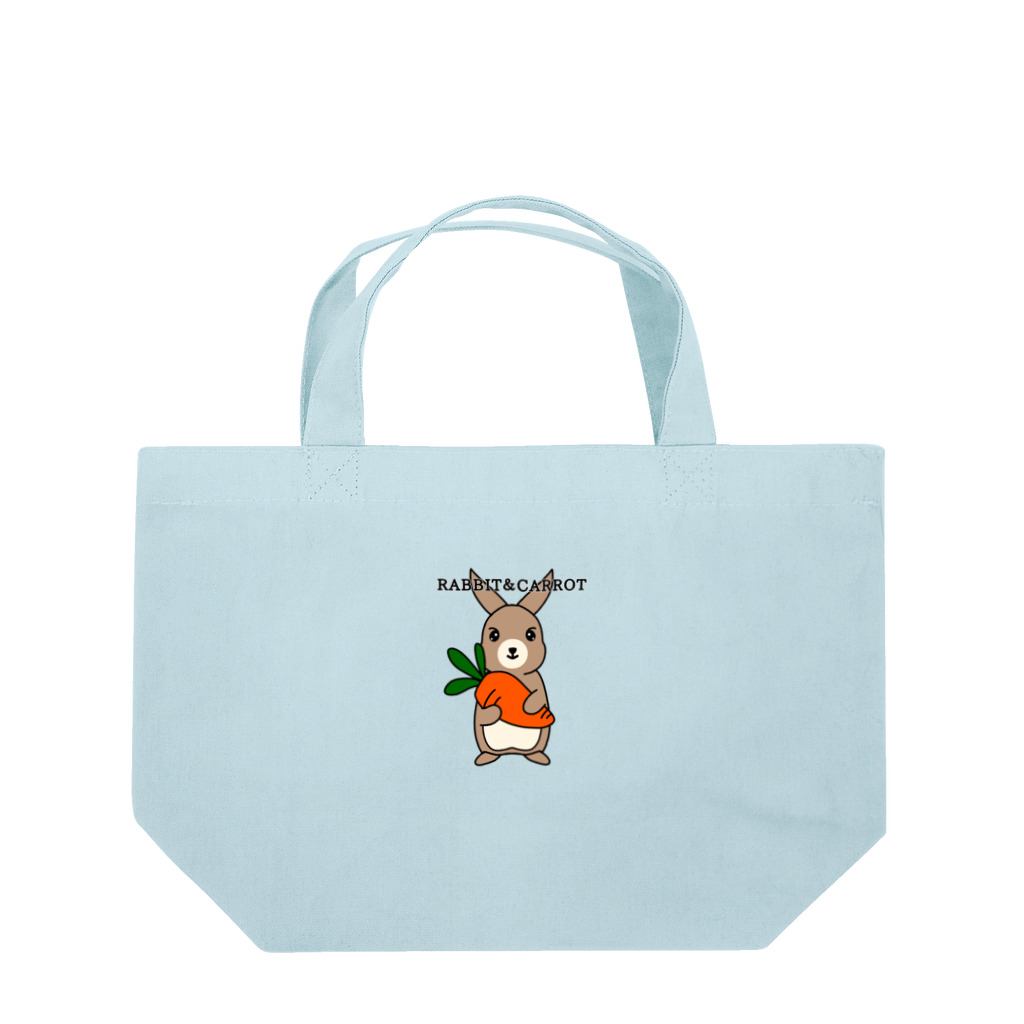 kazeou（風王）のRABBIT＆CAROTTE(STAND UP) Lunch Tote Bag