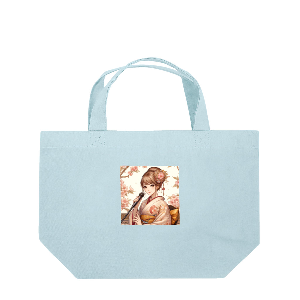 かるるんショップの桜と新人歌手と　 Lunch Tote Bag