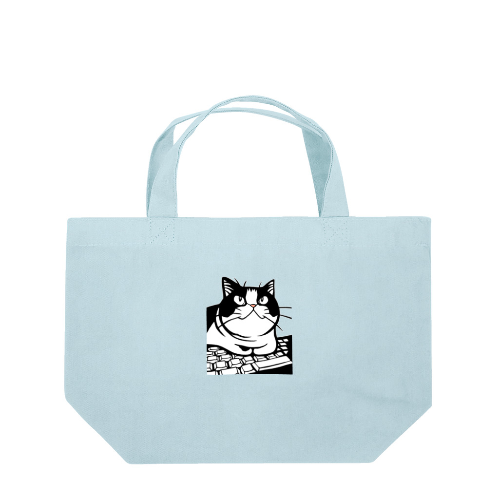 まつり猫ショップのハチワレチロルさん２ Lunch Tote Bag