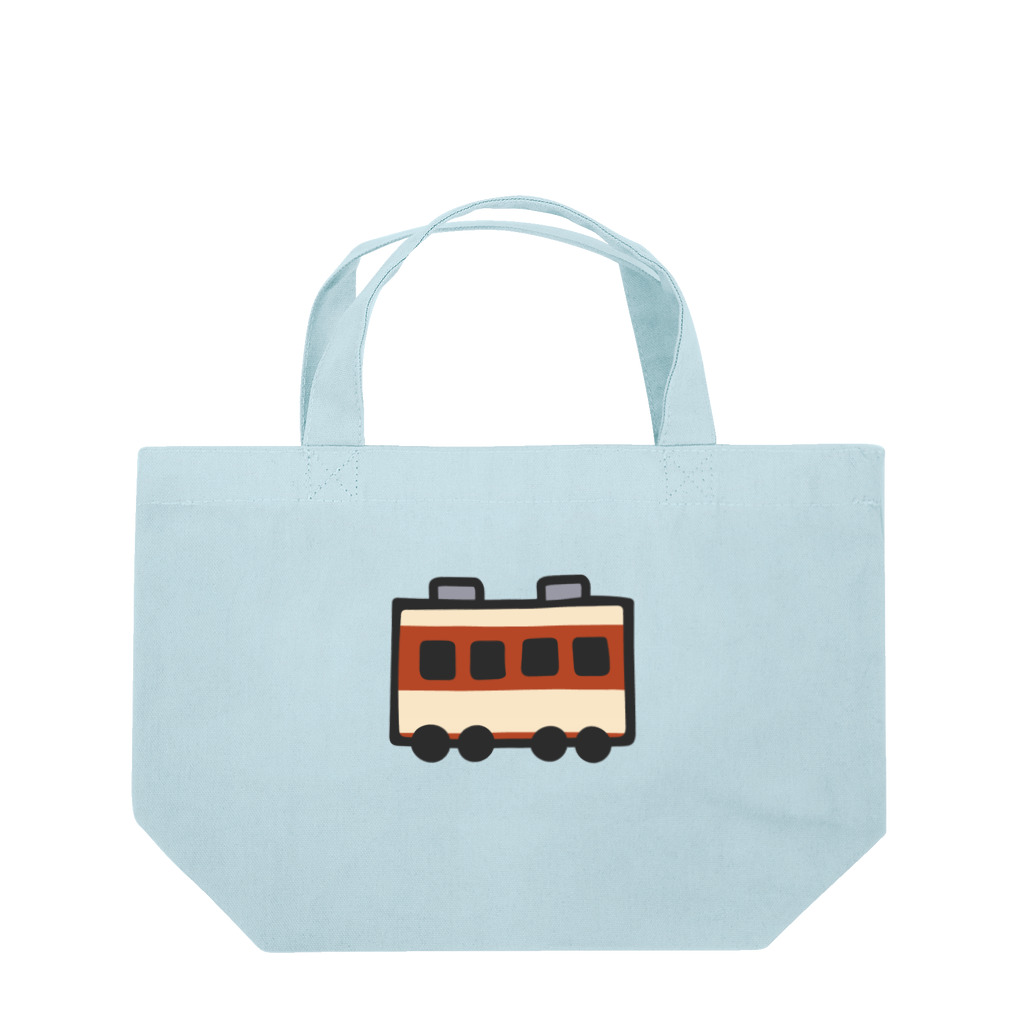 みずしまワークスの昔の電車：えんじ＆クリーム Lunch Tote Bag