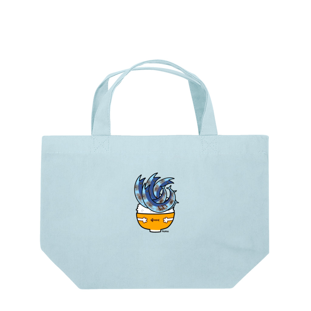 mkumakumaの青魚のえびぞり焼きチューチュートレイン風丼 Lunch Tote Bag