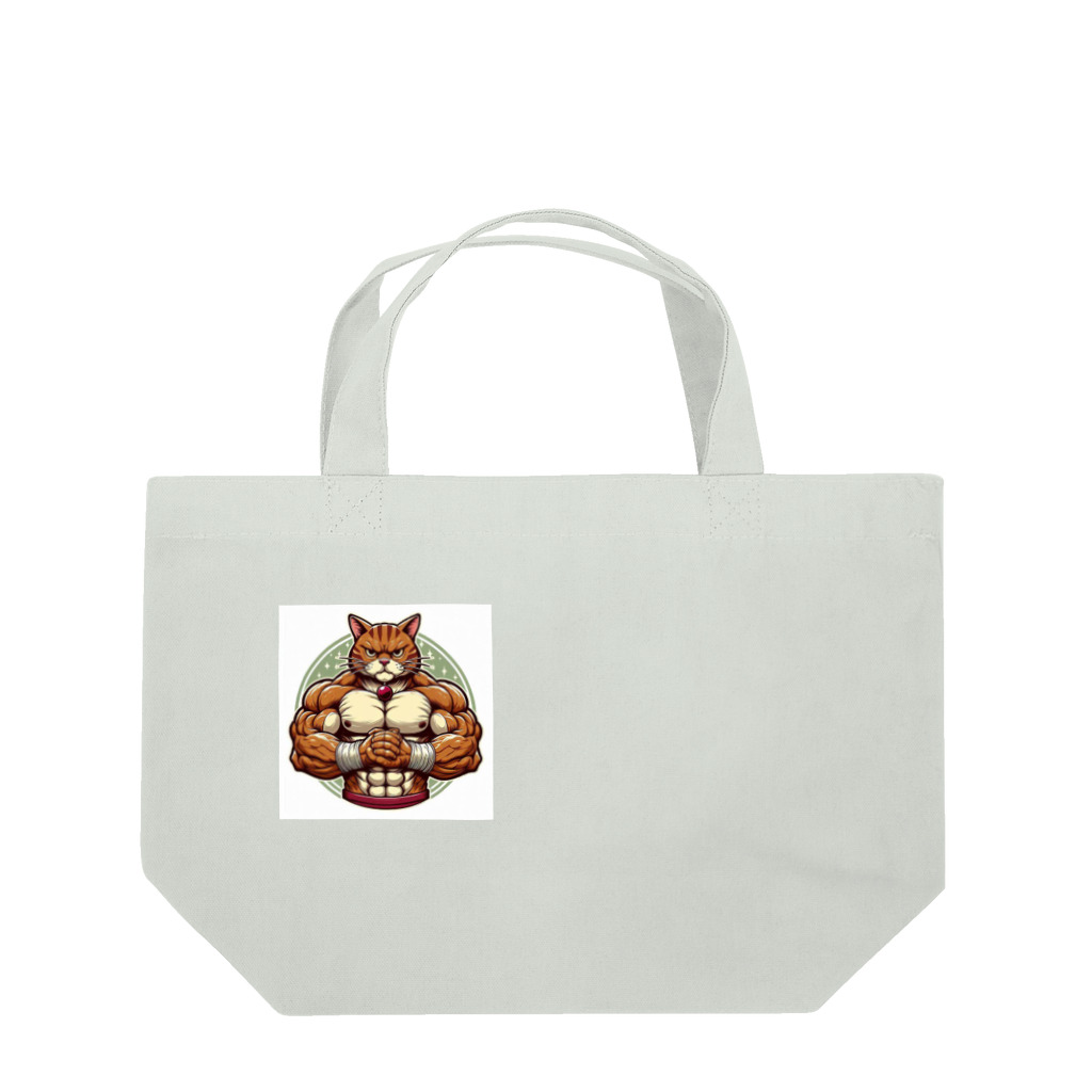 MUSCLE CAT 🐈🐈‍⬛のマッスルキャット　キジ虎 Lunch Tote Bag