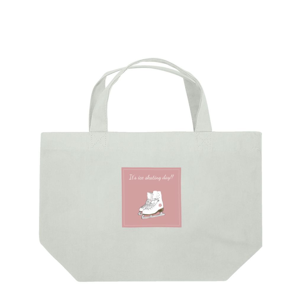 Satsuk1_drawingのIt’s ice skating day!!(マイシューズ) ピンクver Lunch Tote Bag