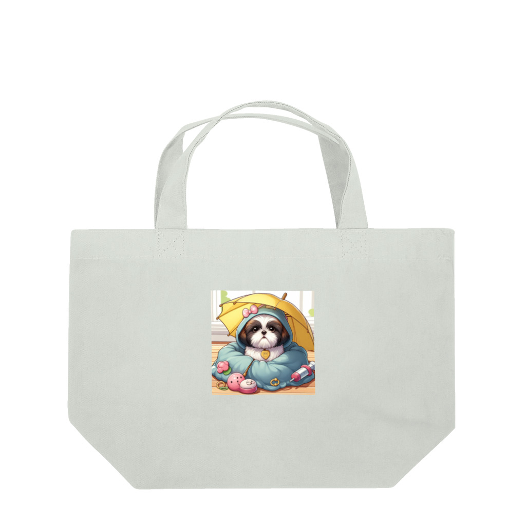 ワンコとにゃんちゃんズのアンブレラシーズー Lunch Tote Bag