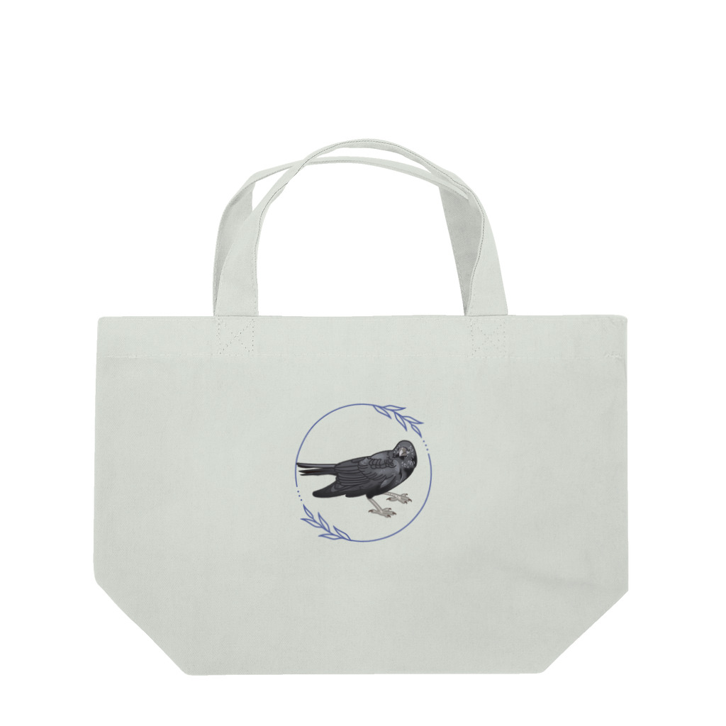 やちよ｜リアル鳥イラストのハシボソガラスさん Lunch Tote Bag