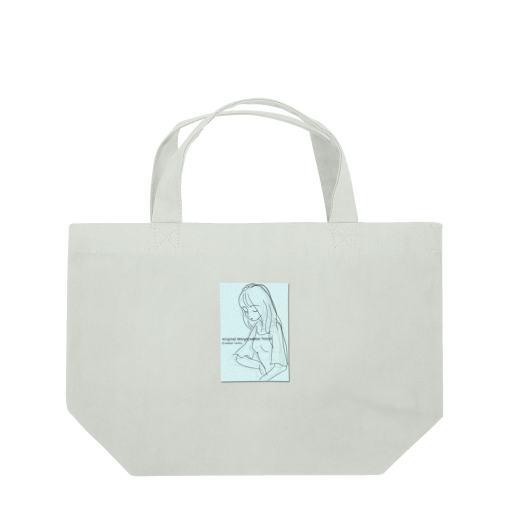 obosa_DENS/SABEAR_shop ＠SUZURIのrough drawing girl-1_グッズ Lunch Tote Bag