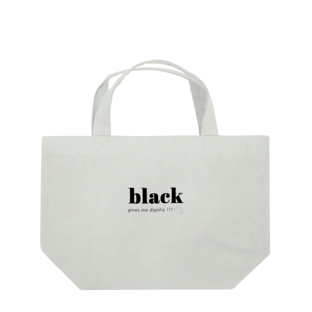 allure72の大人の推し活グッズ　おしゃれ　推しカラー  推し色　カラーロゴバッグ（ブラック ） Lunch Tote Bag