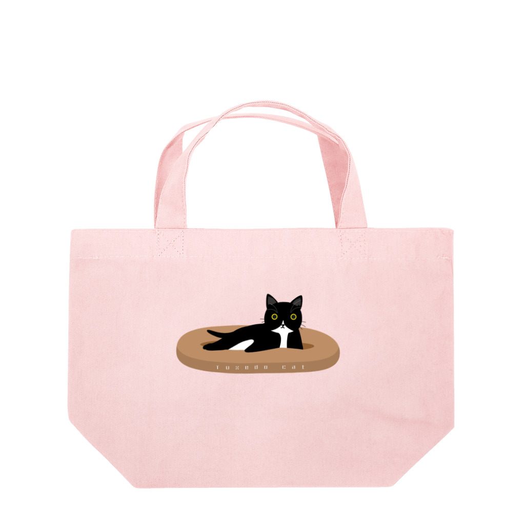 まみおデザインのタキシードにゃん Lunch Tote Bag