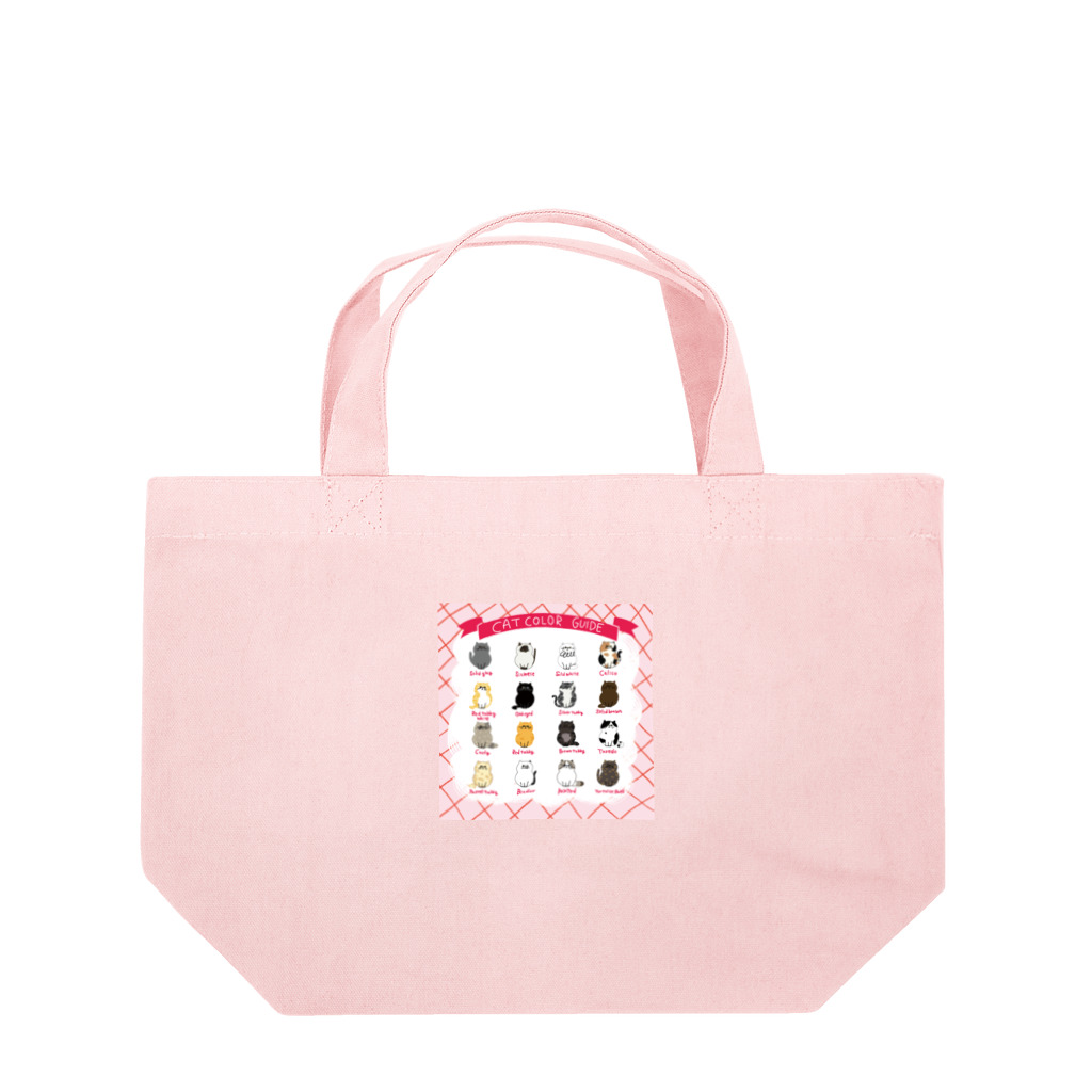 そぼろのプリント屋さんのキャットカラーガイド（ねこ図鑑） Lunch Tote Bag