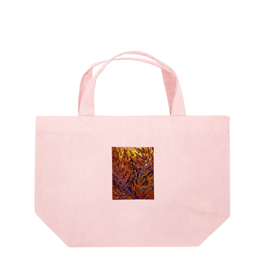 T.A.G テクスチャーアート 立体感 質感 カラフル 色彩 色合い 抽象 アブストラクト パワー エネルギー 波動 絶望 kawaiiのEmergence Lunch Tote Bag