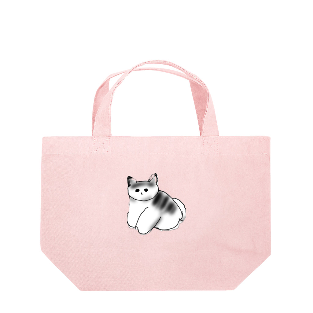 hanatatibana’s shopの画伯作 ふわふわ猫ちゃんランチトート Lunch Tote Bag