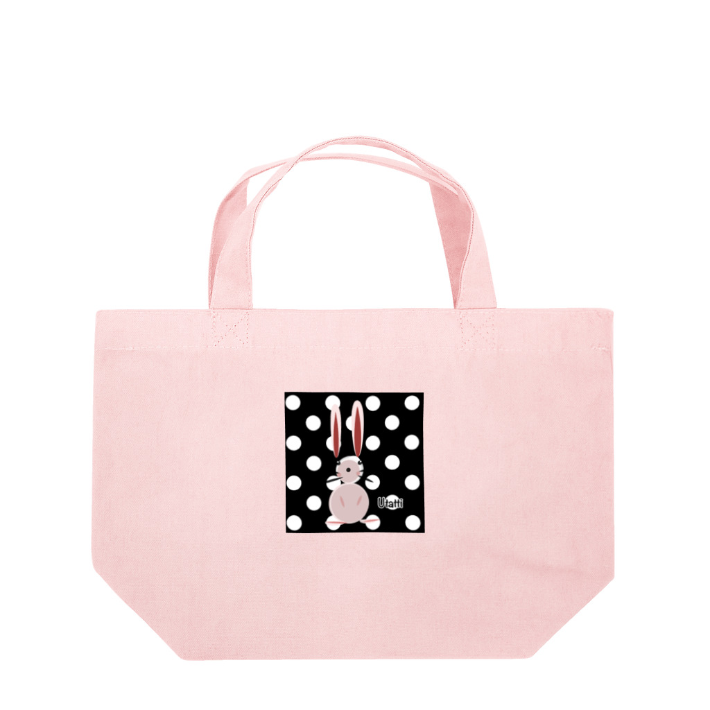 Pyonpopoの水玉の中のうさこ Lunch Tote Bag