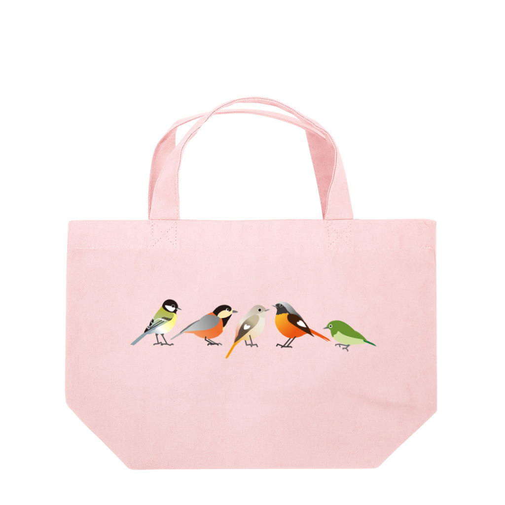 エダマメトイチ雑貨店の可愛い鳥たち ランチトートバッグ