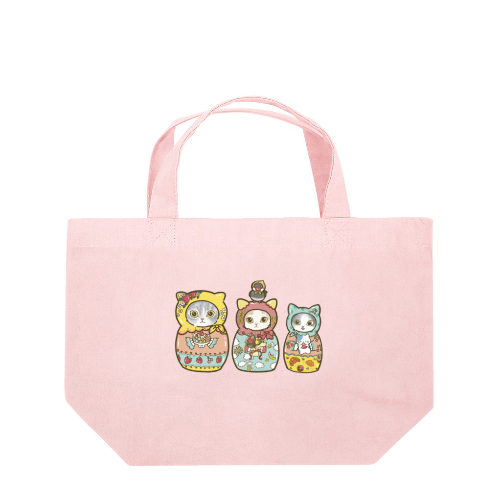 猫のきぬくんのお店のマトニャーシカ　プリンちゃん一家 Lunch Tote Bag