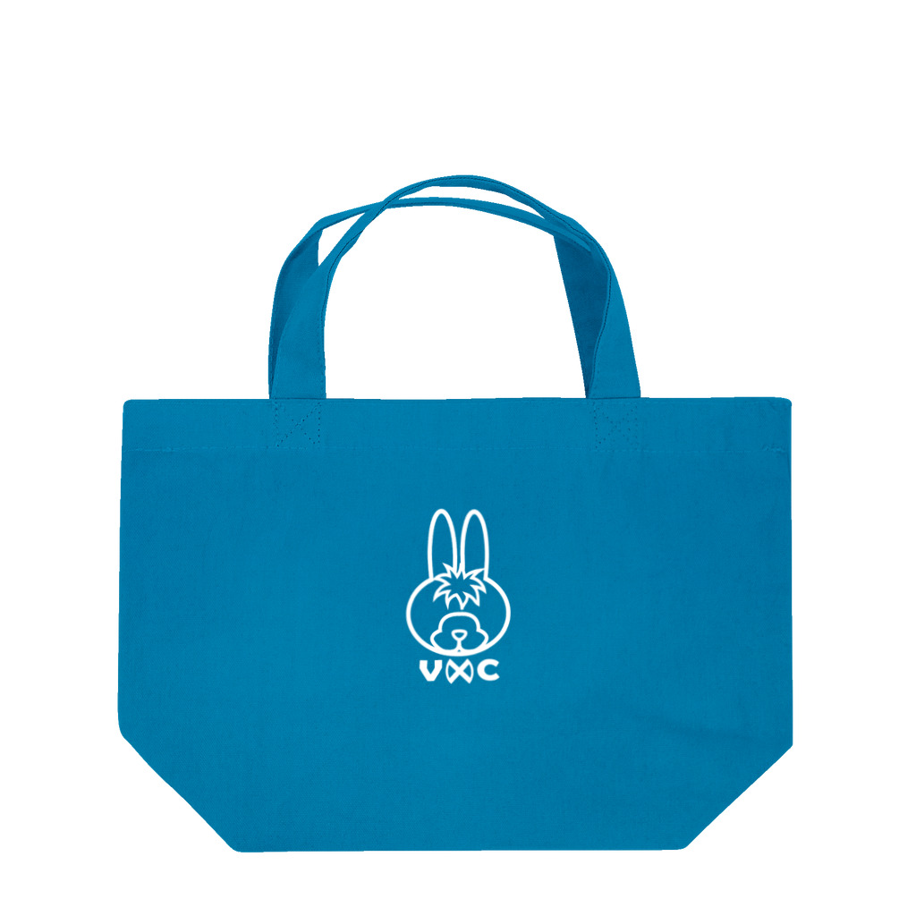 VIRTUAL CROSSのRabbit Logo white Lunch Tote Bag