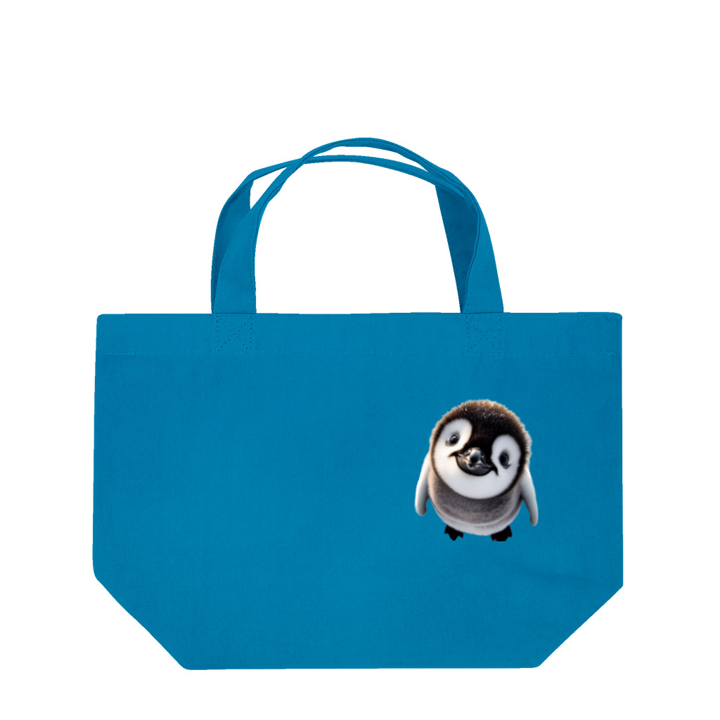 Lock-onの上目使いペンギン Lunch Tote Bag
