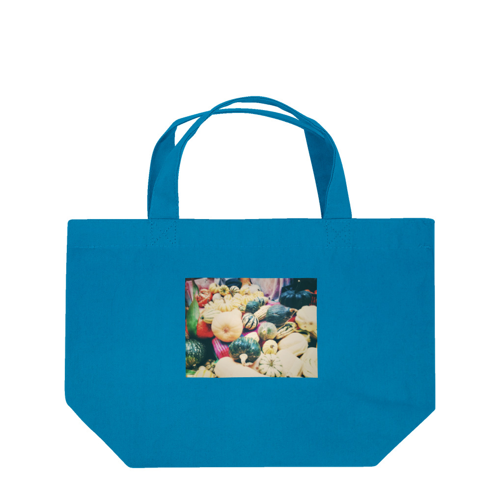 Let's Go for a Walkのcolorful pumpkins Lunch Tote Bag