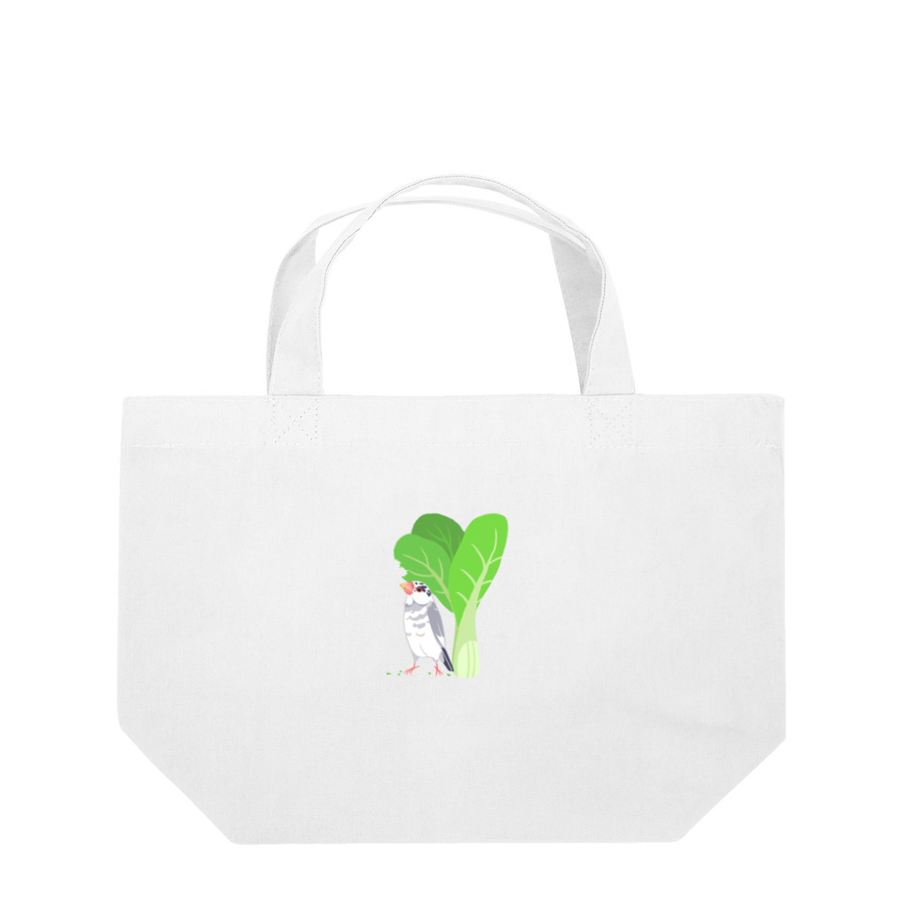 KUSUKEの青菜ちぎり文鳥(ごましお) Lunch Tote Bag