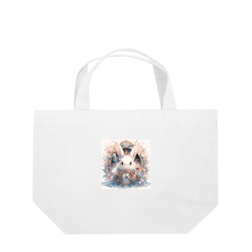 はなうさまほのうさぎと時計｡.:*･ﾟ Lunch Tote Bag