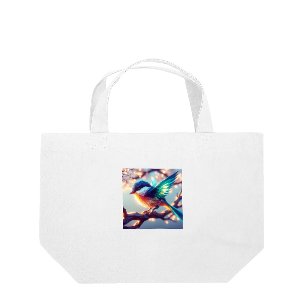 終わらない夢🌈のステンドグラスの様なカワセミ✨ Lunch Tote Bag