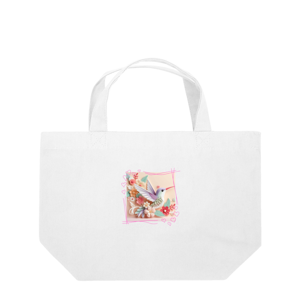 終わらない夢🌈のパステルカラーのハチドリ💞 Lunch Tote Bag