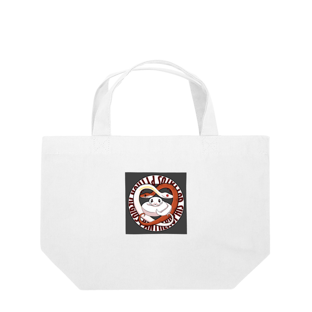 frontal☆faceのボールパイソンとコーンスネークサークル Lunch Tote Bag