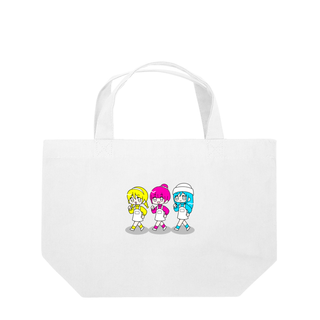 ちゃんありベストセレクションの三原色の三人娘 Lunch Tote Bag