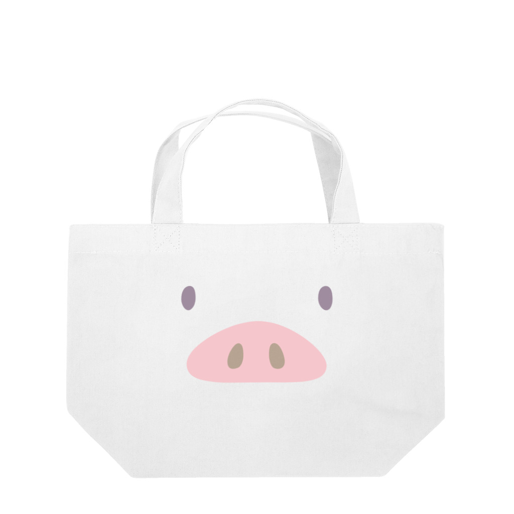 ハナイとトンのブタの顔（カラー） Lunch Tote Bag