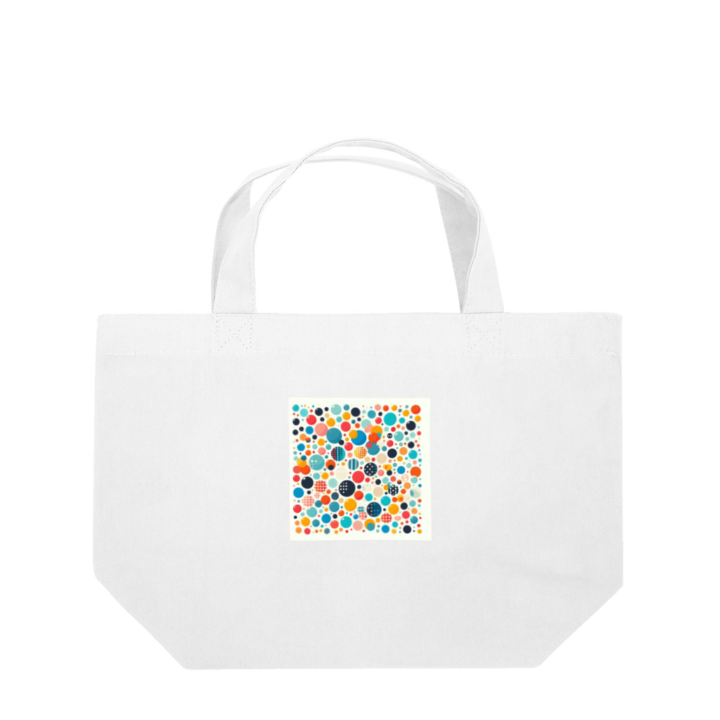 何でもありデザインの水玉模様 Lunch Tote Bag