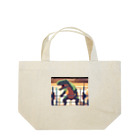 yo_yo_0903の筋トレをする恐竜 Lunch Tote Bag