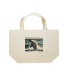 Melia-wizard-cの波に乗る喜びドルフィン Lunch Tote Bag