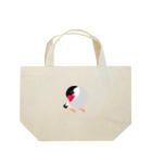 ほほらら工房 SUZURI支店の首をかしげる桜文鳥 Lunch Tote Bag