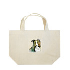 AKIRAのボーダーコリー水彩 Lunch Tote Bag