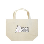 TMJ worksのぐうたら白猫。stuffed. Lunch Tote Bag