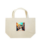 suzuri_tkの南仏の街並み、夏、明るく美しい、映画のような風景グッズ Lunch Tote Bag