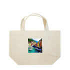 KSK SHOPの絵画のようなチンクエテッレの風景 Lunch Tote Bag