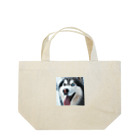 M_Takashiの【ユニークな魅力が溢れるオッドアイハスキー！】 Lunch Tote Bag