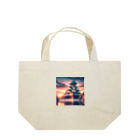 戦国時代マニアの暁の光に照らされる大阪城 Lunch Tote Bag