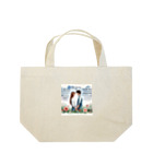 Lovers-chapelの支え合う恋人4 Lunch Tote Bag